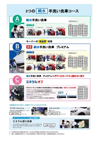 手洗い洗車ABCコース